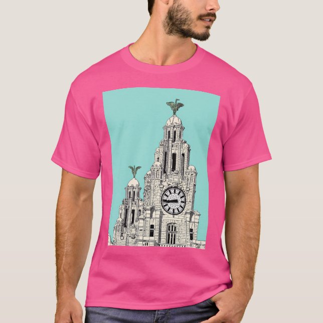 Camiseta Viaje para el edificio del hígado de Liverpool (Anverso)