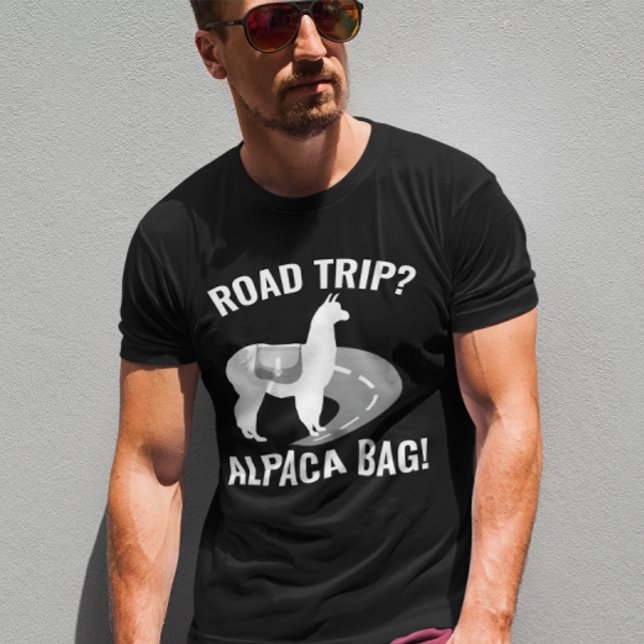 Camiseta ¿Viaje por carretera? (Road Trip? Alpaca Bag T-Shirt)