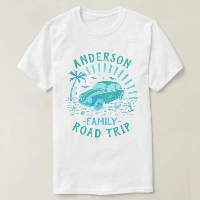 Camiseta Viaje por carretera de vacaciones familiares | V2  (Diseño del anverso)