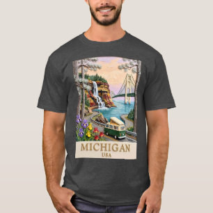 Camiseta Viaje por carretera en Michigan USA Pictured Rocks