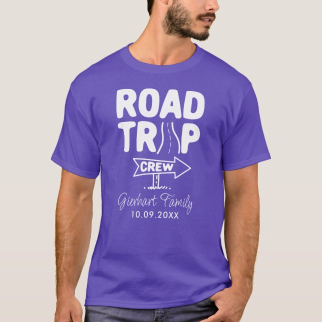 Camiseta Viaje por carretera Tripografía Tipografía Persona (Anverso)