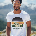 Camiseta Viaje por la carretera de la naturaleza Familia Co<br><div class="desc">Personaliza tus propias camisetas de viaje familiares para embarcarte en un viaje por la naturaleza este verano o otoño. Personalice con su apellido bajo el bosque verde de árboles y la puesta de sol de las montañas oscuras para unas vacaciones frescas para su grupo exterior.</div>