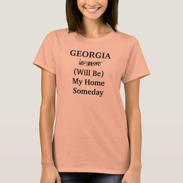 Camiseta Viaje por la ubicación del estado de GEORGIA (Anverso)