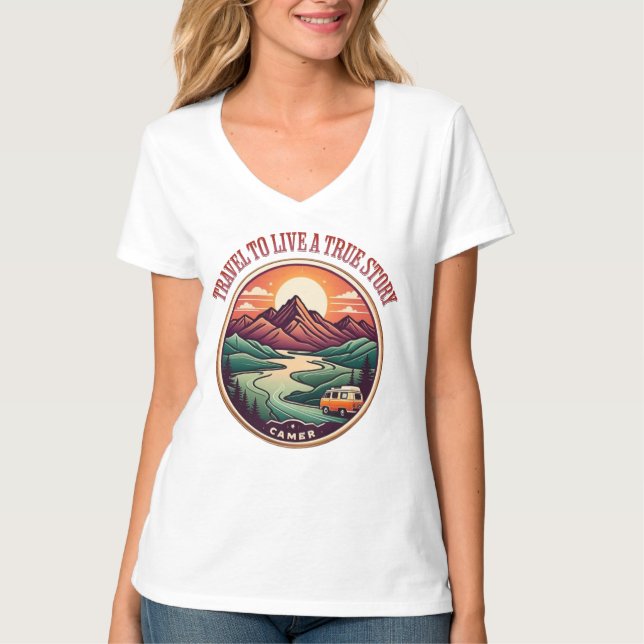Camiseta Viaje Real Story Tee — Sin Insignia De Travesías F (Anverso)