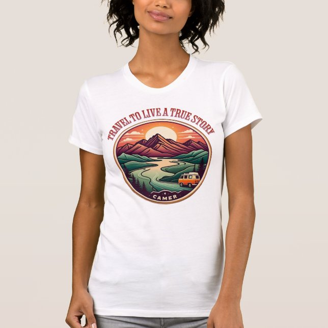 Camiseta Viaje Real Story Tee — Sin Insignia De Travesías F (Anverso)