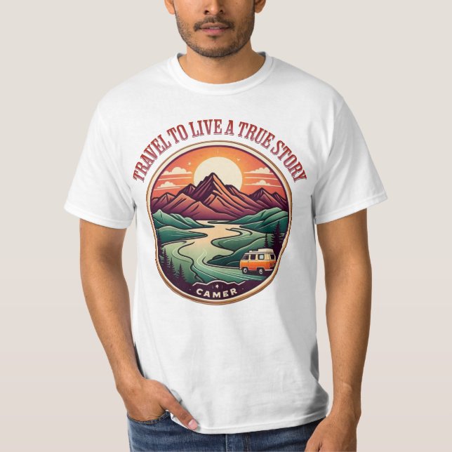 Camiseta Viaje Real Story Tee — Sin Insignia De Travesías F (Anverso)