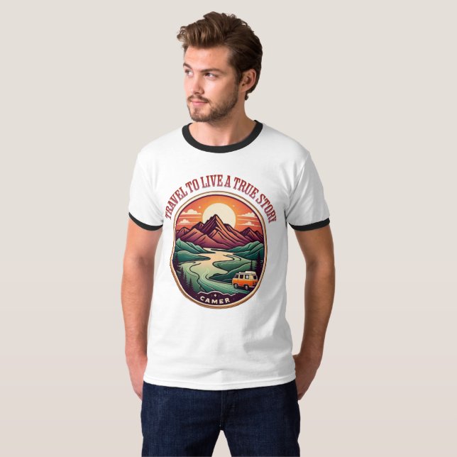Camiseta Viaje Real Story Tee — Sin Insignia De Travesías F (Anverso completo)