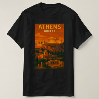 Camiseta Viaje Retro Atenas Grecia