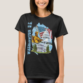 Camiseta Viaje Retro Azul Capitolio Washington DC