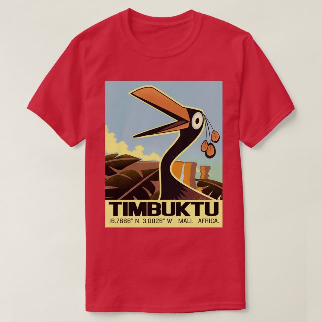 Camiseta Viaje retro de Timbuktu (Diseño del anverso)