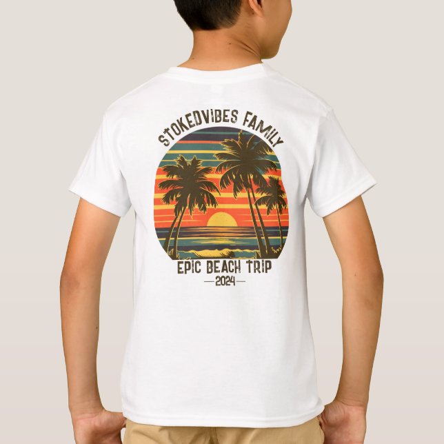 Camiseta Viaje Retro Epic Family Beach Vacaciones Personali (Reverso)