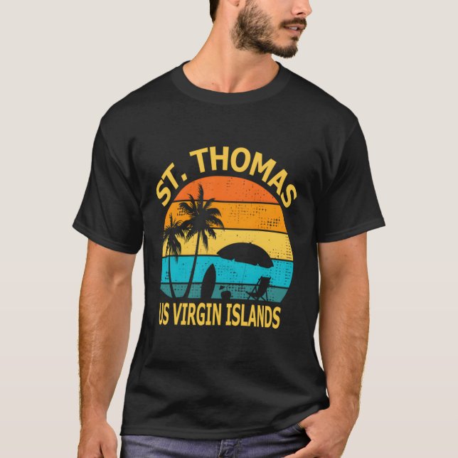 Camiseta Viaje St Thomas Islas Vírgenes Estadounidenses Vac (Anverso)