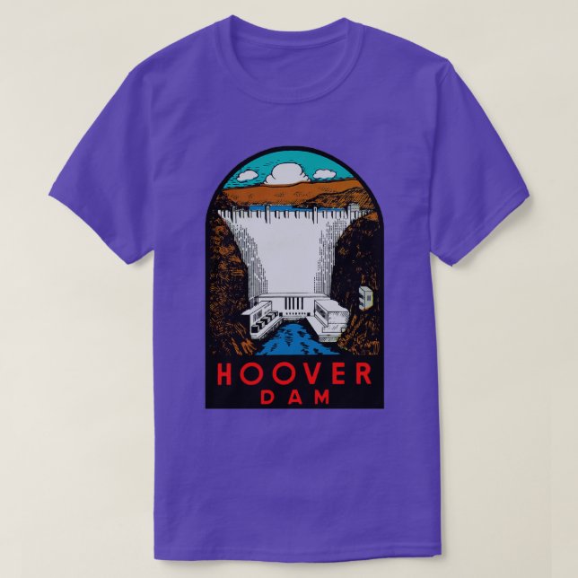 Camiseta Viaje Vintage de Hoover Dam (Diseño del anverso)