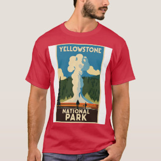Camiseta Viaje vintage de la Asociación Nacional Yellowston