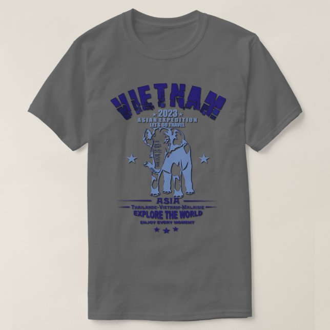 Camiseta Viajemos a Vietnam Explorando (Diseño del anverso)