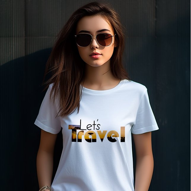 Camiseta Viajemos | Sun Set Holidays T Shirt (Lets Travel Holiday T Shirt)