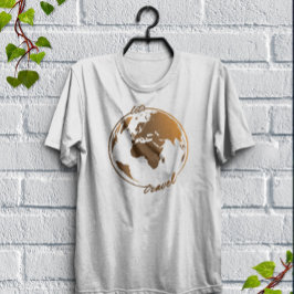 Camiseta Viajemos | Travesía | Mapa mundial