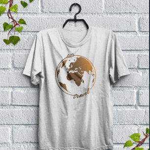 Camiseta Viajemos   Travesía   Mapa mundial