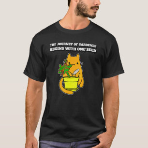 Camiseta Viajera plantando jardinera de gatos   Cita