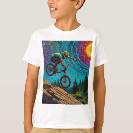 Camiseta Viajero BMX en pendiente de montaña