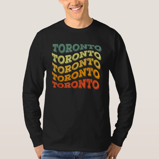 Camiseta Viajero de época de Canadá de Retro Toronto (Anverso)