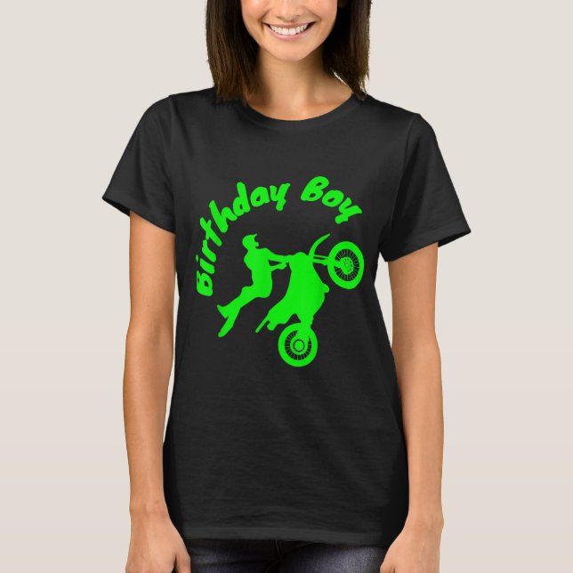 Camiseta Viajero de Motocross B-day Boy Extreme Birthd (Anverso)