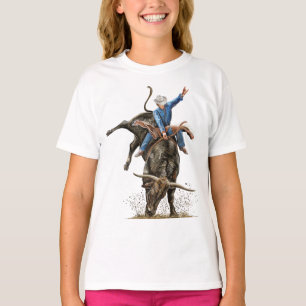 Camiseta Viajero de toros de Longhorn Rodeo Power Sport Art