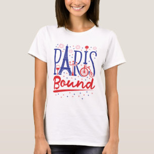 Camiseta Viajero de vacaciones francés envuelto en París