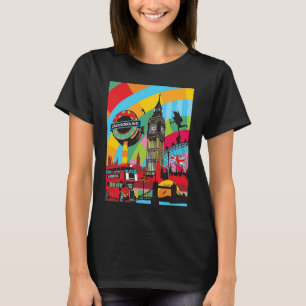 Camiseta Viajero del arte pop Big Ben del puente de Londres