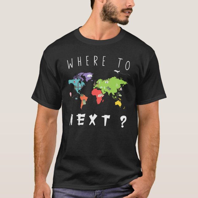 Camiseta Viajero Del Mundo Divertido Donde A La Próxima Fam (Anverso)