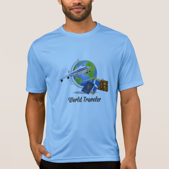 Camiseta Viajero del mundo, empaquetado y listo para irse (Anverso)