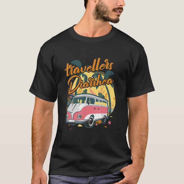 Camiseta Viajero Diarrea Caravana Travelme (Anverso)