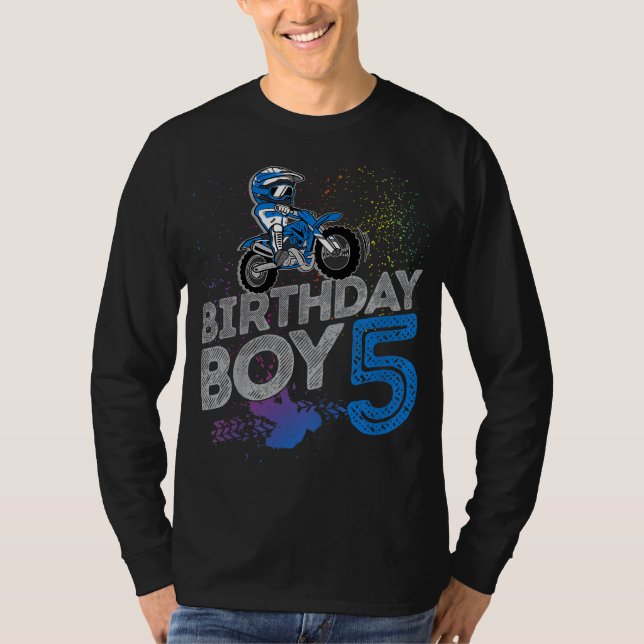 Camiseta Viajero en bicicleta sucia Motocross de 5 años qui (Anverso)
