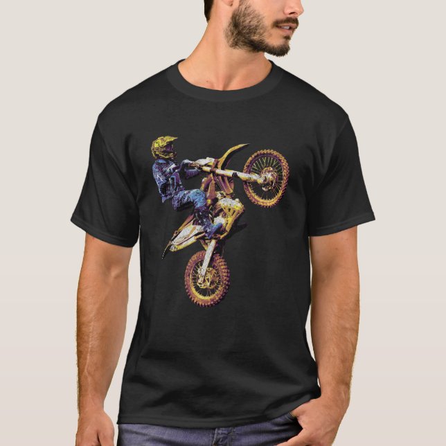 Camiseta Viajero en bicicleta Sucio Enduro Motocross Carrer (Anverso)