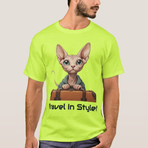 Camiseta Viajero Gato Adorable – Regalo para Amantes de Gat