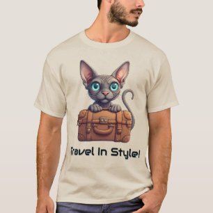 Camiseta Viajero Gato Adorable – Regalo para Amantes de Gat