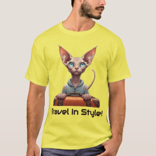 Camiseta Viajero Gato Adorable – Regalo para Amantes de Gat