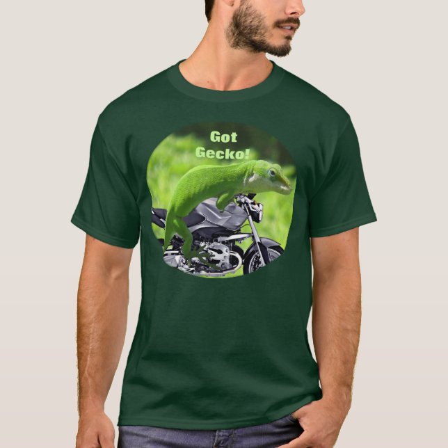 Camiseta Viajero gecko verde hawaiano (Anverso)