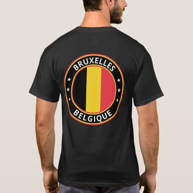 Camiseta Viajero Global - Bruselas, Bélgica | Bélgica (Reverso)