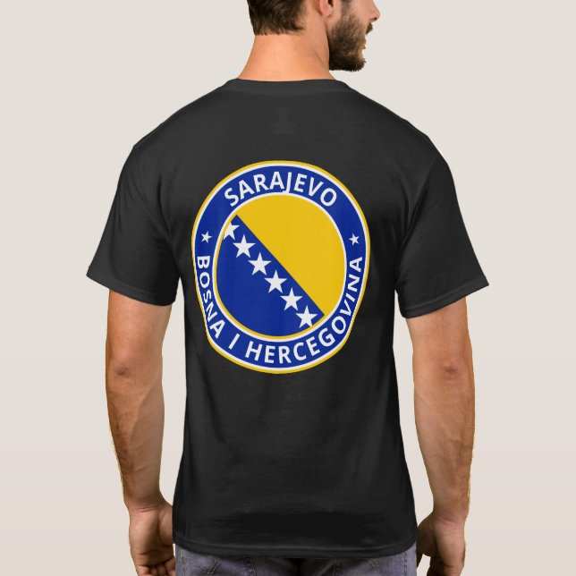Camiseta Viajero global - Sarajevo, Bosnia y Herzegovina (Reverso)