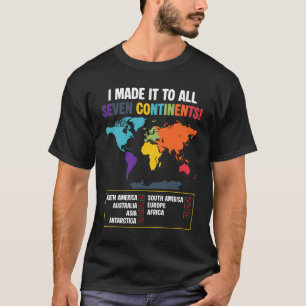 Camiseta Viajero Mundial Club de los Siete Continentes Mapa