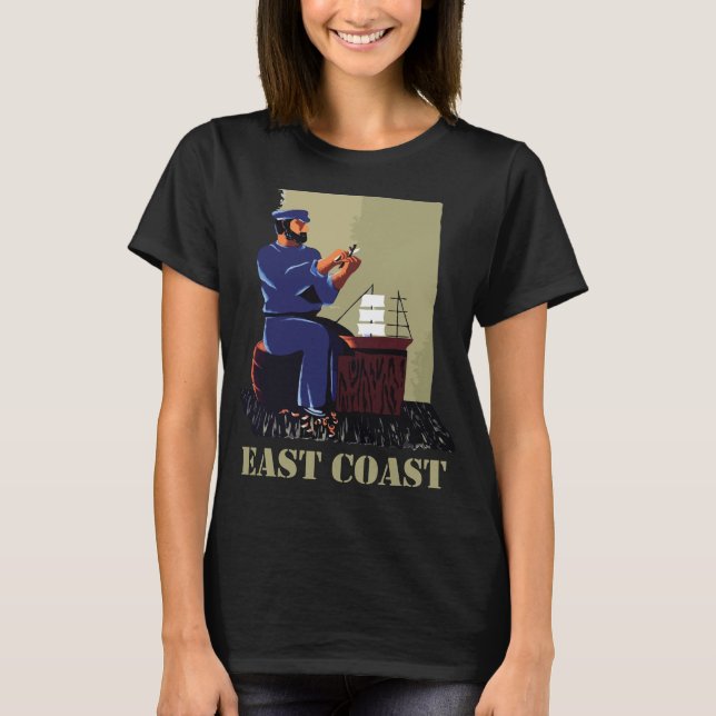 Camiseta Viajero Náutico de la Costa Este (Anverso)