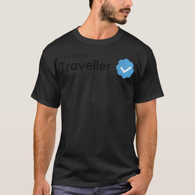 Camiseta Viajero verificado (Anverso)