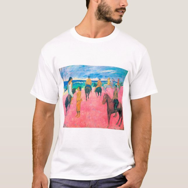 Camiseta Viajeros en la playa, Gauguin (Anverso)