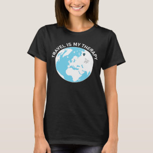 Camiseta Viajeros y Viajes Uno De Los Viajes Es Mi Terapia 
