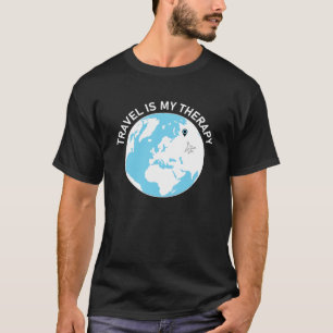 Camiseta Viajeros y Viajes Uno De Los Viajes Es Mi Terapia