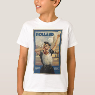 Camiseta Viajes aéreos de Vintage Holland