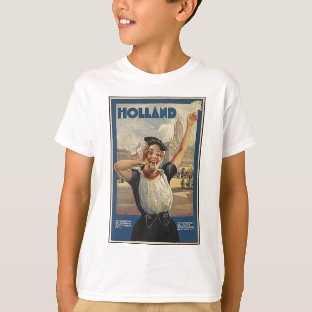 Camiseta Viajes aéreos de Vintage Holland (Anverso)