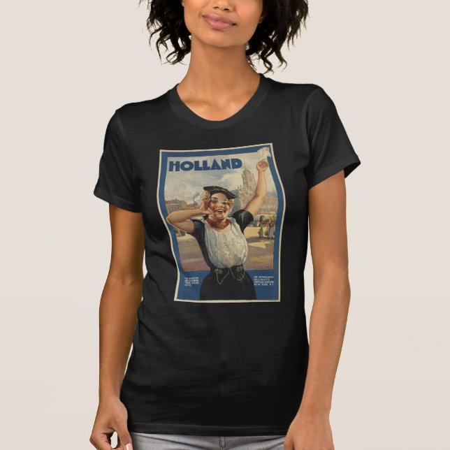 Camiseta Viajes aéreos de Vintage Holland (Anverso)