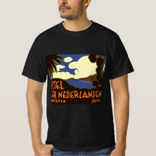 Camiseta Viajes Antiguos Jakarta Indonesia Hotel Nederlande